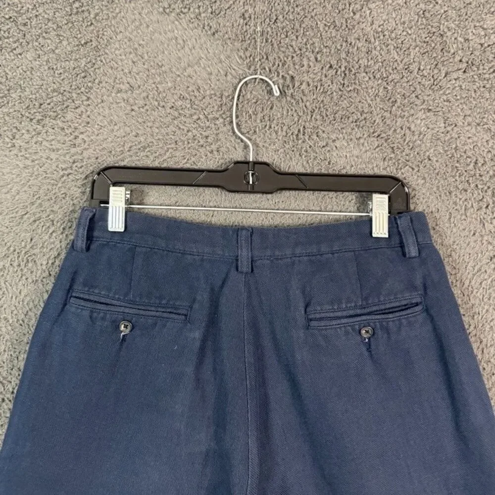 Vtg Polo Ralph Lauren Pants Mens 28x28 Blue Classic Fit Wide Leg Chino Made USA